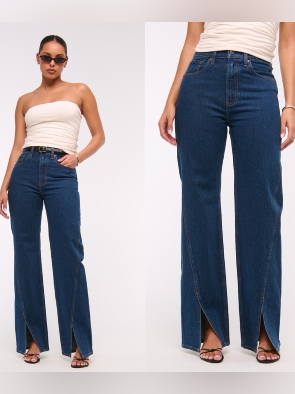 Abercrombie & Fitch High Rise 90s Relaxed Split-Vent Hem Jean Size 25 Short